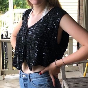 Black Vest top